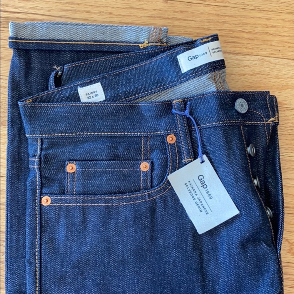NWT Gap Japanese Selvedge Denim Jeans Skinny 32x30